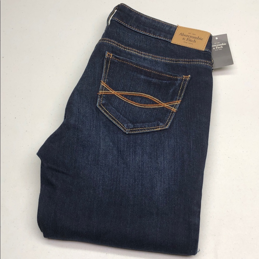 NWT ABERCROMBIE & FITCH MID-RISE SKINNY BOOT JEANS 26x31 ⭐️